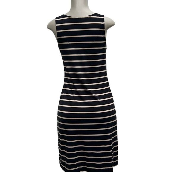 NWOT Soma Tank Dress Women's Small Black & White Striped Pintuck Scoop Neck - Picture 13 of 13